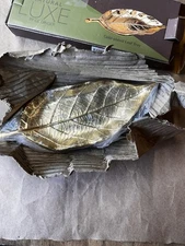 Small Jewelry tray GODINGER NATURAL LUXE GOLD PLATED DECORATIVE LEAF TRAY NIB