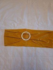 Gold Spandex Stretch Chair Sashes with Silver Buckle Elegant Event