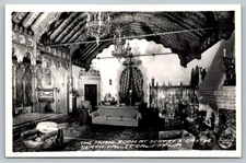 Postcard The Music Room Scottys Castle Death Valley  CA Frashers Real Photo RPPC