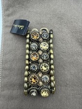 Cookie Lee Genuine Crystal Large Expandable Bracelet