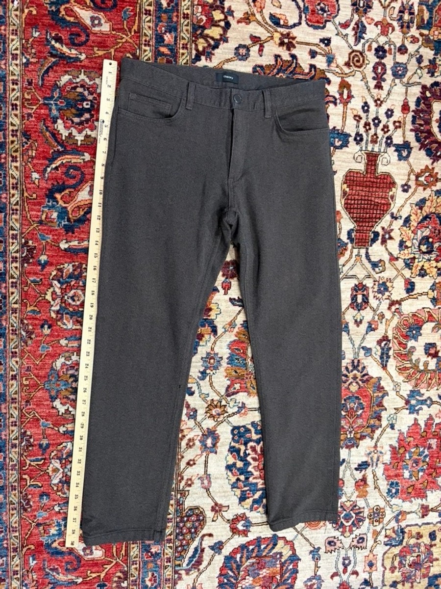 Theory Haydin Jeans 33 Brown Jaspe Twill Stretch Denim Made in Turkey View 2
