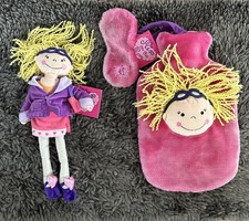 Harrods 'Miss on the move' Doll + hot water bottle +eye mask-with tags