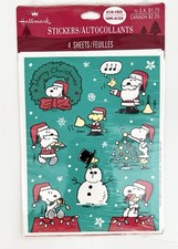 Vintage Snoopy Seasonal Stickers Hallmark 4 Sheets Unopened