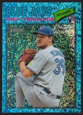 2026 Topps Heritage Chrome Light Blue Sparkle Refractor RC #245 Trey Yesavage