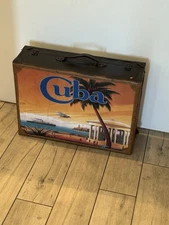 Vintage Pan American Airways “Visit Cuba” Decorator Luggage Suitcase