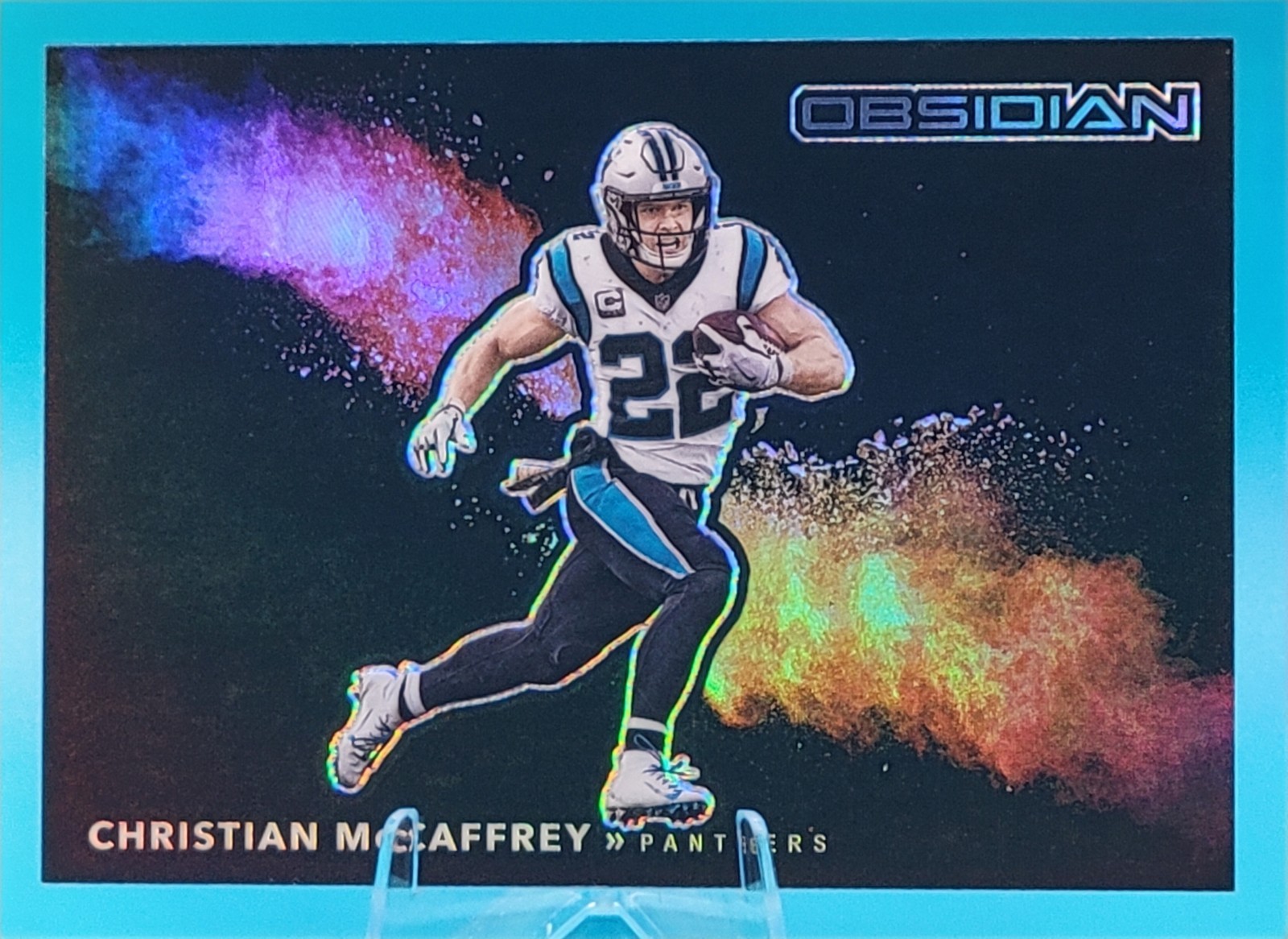 2021 Panini Obsidian Christian McCaffrey Black Color Blast #CB-8 Panthers