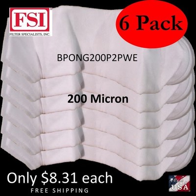 FSI 200 micron polypropylene felt size 2 bag filter - BPONG200P2PWE Six Pack