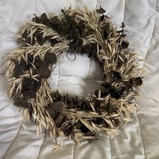 Dried Botanical Floral Wreath w/ Metal Frame ...