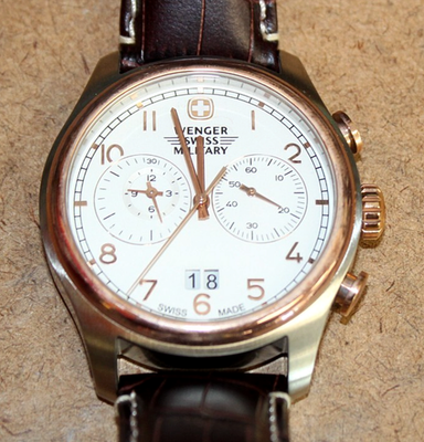 Wenger Swiss Military SS Rose Gold Men's Zermatt Chronograph Watch