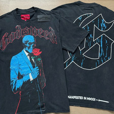 NEW Godspeed Rock Skeleton Tee Washed Mens Short Sleeve T-shirt 2 colors