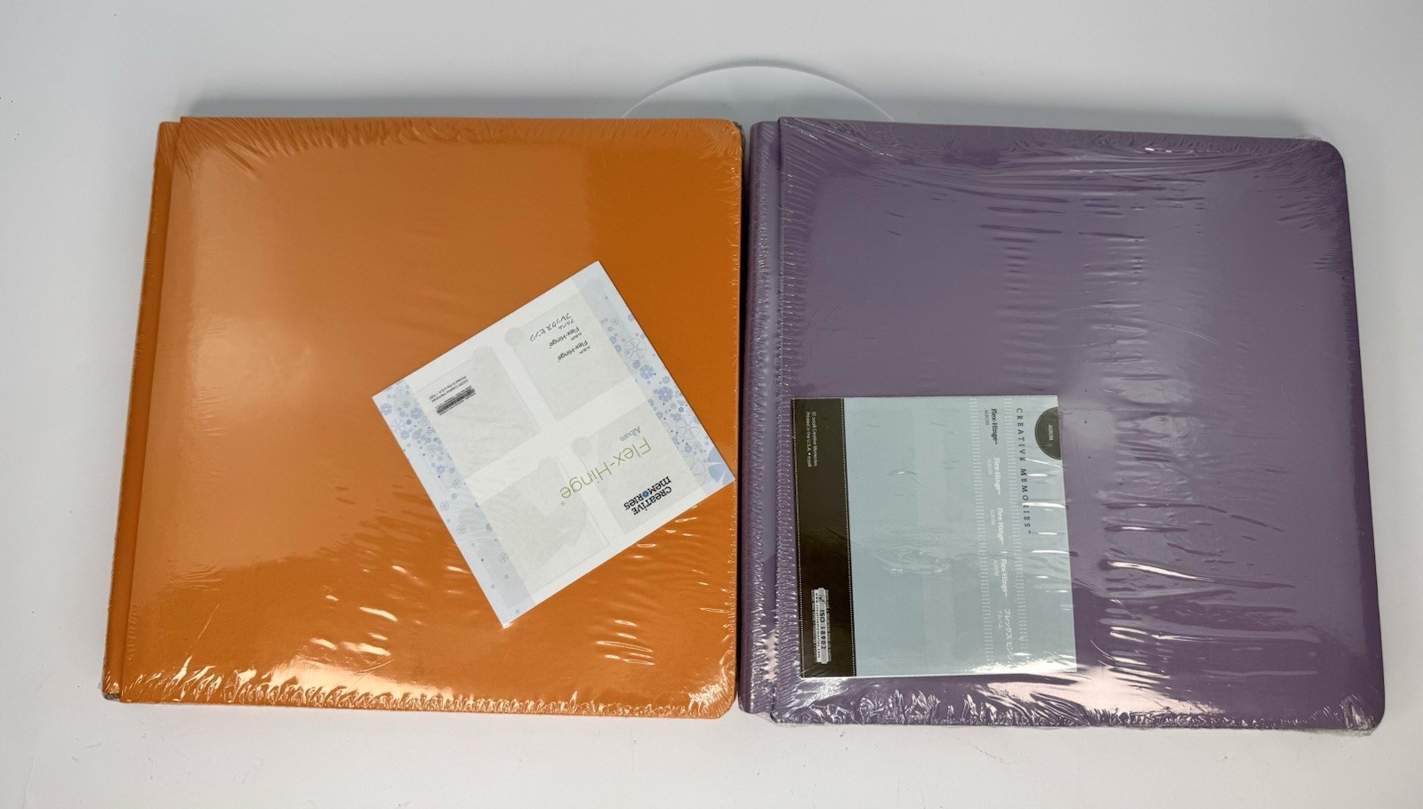 Creative Memories 12" x 12 Lavender & Orange Flex-Hinge Scrapbook Photo Album X2