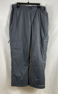 Columbia Men's Gray Insulated Cargo Snow Ski Pants Sz XL 38x30