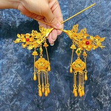 Handmade Plum Blossom Lantern Hairpin Chinese Hanfu Bridal Hair Accessories