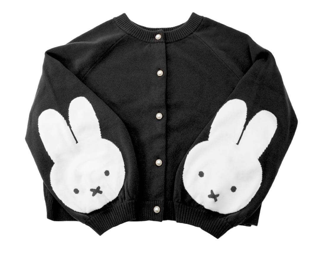 Dick Bruna ミッフィー　カーディガン Dick Bruna Miffy Cardigan Face size M-L Long Sleeve Acrylic