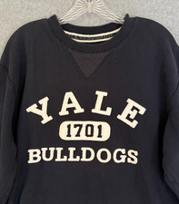 Vintage League YALE University Sweatshirt Mens Medium Blue Stitched Logo 1701
