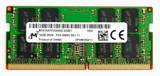 Micron 16GB DDR4 2666MHz SODIMM Laptop RAM PC4-21300 260pin MTA16ATF2G64HZ-2G6E1