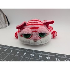 Russ Callie Cat Plush Pink Red Striped Peppermint Large Green Eyes 8 Inch