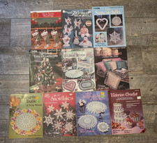 Mixed Lot of 10 Crochet Pattern Books Leisure Arts Home Decor Rugs Ornaments