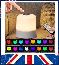 Mini LED Table Lamp Desk Light Rechargeable Battery Dimmable IP44 Touch - UK