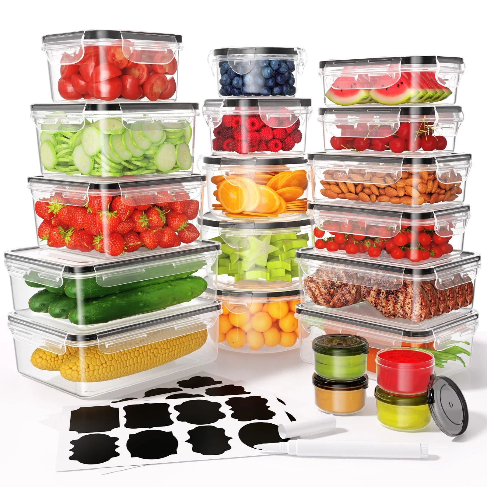 40 PCS Food Storage Containers with Lids Airtight (20 Containers & 20 Lids), ...
Opens in a new wind