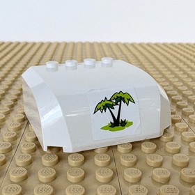 LEGO City, Recreation: Camper White Windscreen 5 x 6 x 2, 61484, 7639 PART, 2009