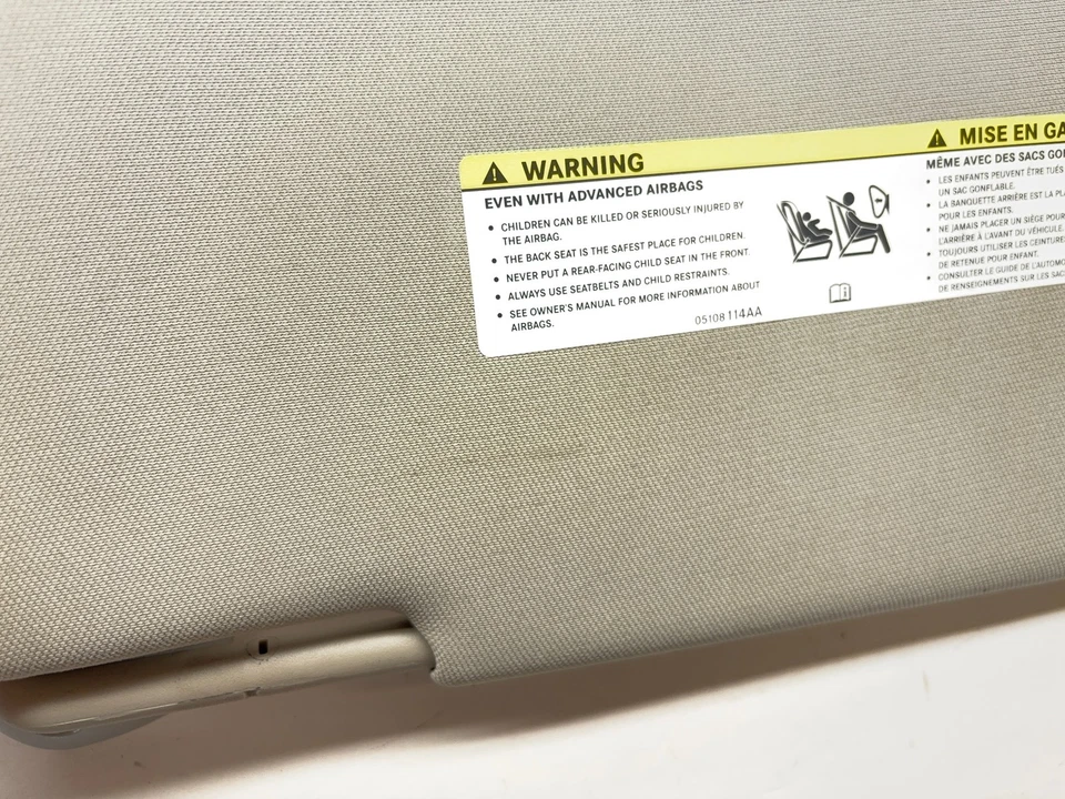 Driver Side Sun Visor 2013-2018 Ram 1500 2500 3500 Unlighted 1VF23BD1AC - Image 3 of 4