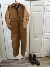 mens carhartt insulated coveralls xl
