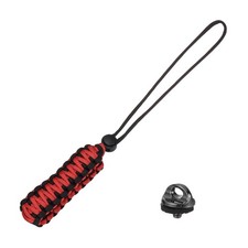 Adjustable Wrist Strap with Screw Paracord Camera Hand Lanyard, Red/Black