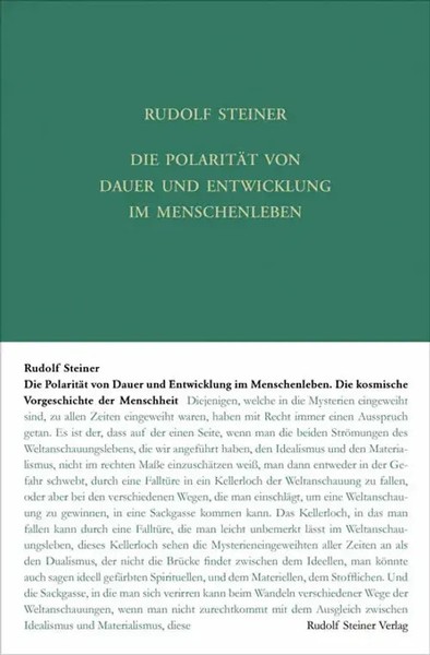Die PolaritäT Von Dauer Und Entwickelung Im Menschenleben | Rudolf Steiner-image