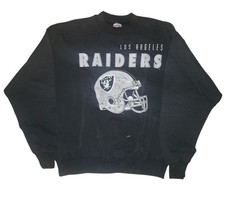 Vtg 90s Black Hanes Activewear LOS ANGELES RAIDERS Sweatshirt, Size: XL/XXL
