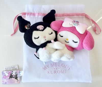 My Melody Kuromi Japan Exclusiv Pastel Dreamland Plush Doll wWhite Mesh Bag NWT