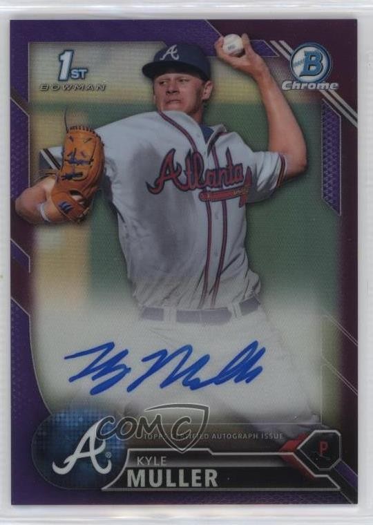 2016 Bowman Draft Chrome Pick Purple Refractor /250 Kyle Muller #CDA-KM Auto s1i