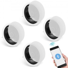 4 PCs 6.5'' Bluetooth in Ceiling Speakers, 150W, Flush Mount Ceiling  in-Wa...