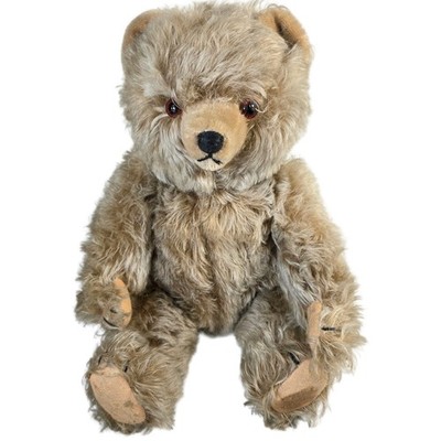 1950s VTG 18'' Mohair Teddy Bear Fully Jointed Growler Hump Back Gebrüder Hermann
