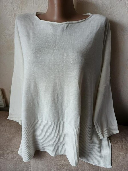 Women Peserico Sweater White Cotton One size
