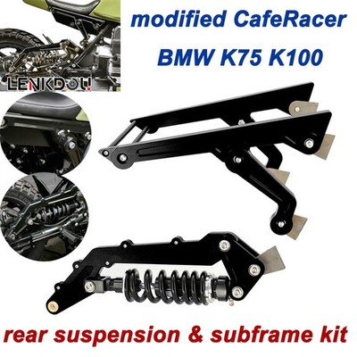 For BMW K1100 K100 K75 Cafe Racer Rear Shock Pro-link Kit Bracket Modified Seats