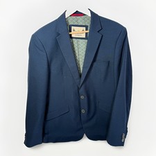 The Spitalfields Clothing Co. 3 Piece Suit Navy Houndstooth 44R/38R