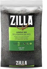 Zilla Jungle Mix Fir  Sphagnum Peat Moss Organic Reptile Bedding, 8-qt bag