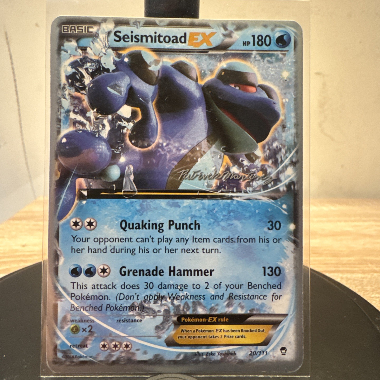 Pokemon 2015 World Championships XY Furious Fists Seismitoad EX 20/111 NM