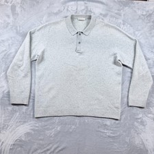 Marine Layer Henry Merino Wool Sweater Polo Shirt Long Sleeve Men's Size XXL
