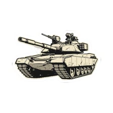 Abrams Tank Vinyl Sticker, Realistic Military Decal for Laptop or Car