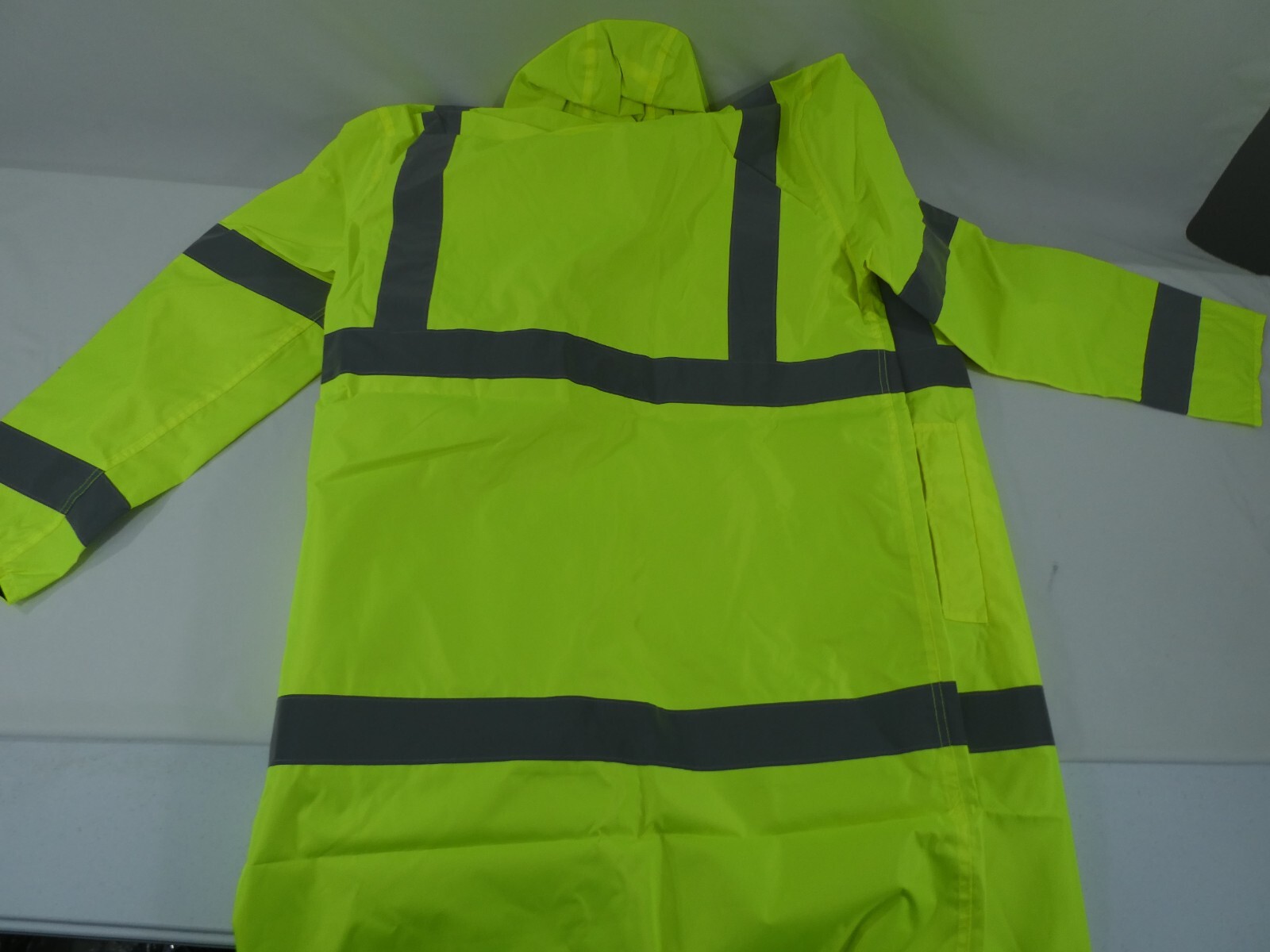 Liberty Uniform 586MFL Men HiVis LONG Reversible Rain Jacket SMALL