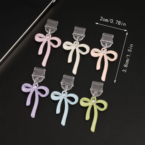 6 Pieces Anti Dust Plug Cap Type-C Zinc Alloy Dust Plug For Multi-model Phone - Picture 3 of 15