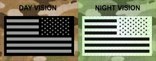 REVERSE USA flag GREY ON IR MB SolasX PATCH 3.5"X2" WITH VELCRO® BRAND FASTENER