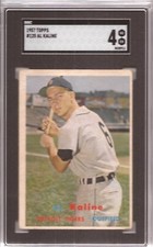 1957 TOPPS # 125 - AL KALINE - DETROIT TIGERS - GRADED - SGC 4 - (VG/EX)