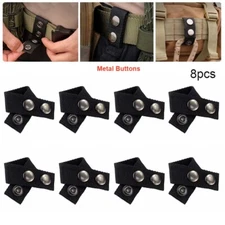 8PCS Duty Belt Keeper Tactic Belt Equipment Belt Holder Stopper with Double Snap