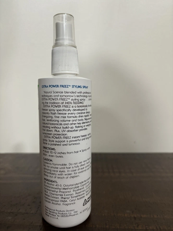 Jheri Redding Extra Power Freez Styling Spray 8 oz NOS - Image 2 of 2