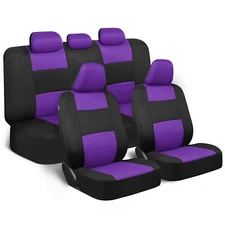Purple Car Seat Covers Full Set for Auto Truck SUV Front & Rear Bench