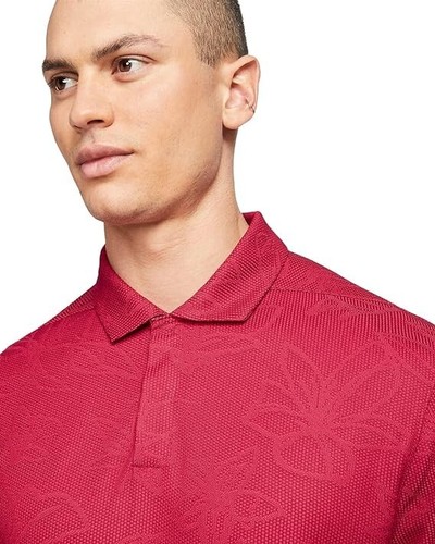 Nike Dri-FIT ADV Tiger Woods Men's Golf Polo Shirt - Men's Size XL Red Black - Picture 3 of 6