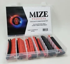 Mize Wire 24 Pc Polyolefin Dual Wall Adhesive Shrink Tubing Kit, STKPOD-24